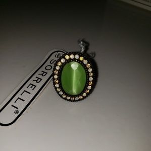 New sorrelli green stone ring rare htf